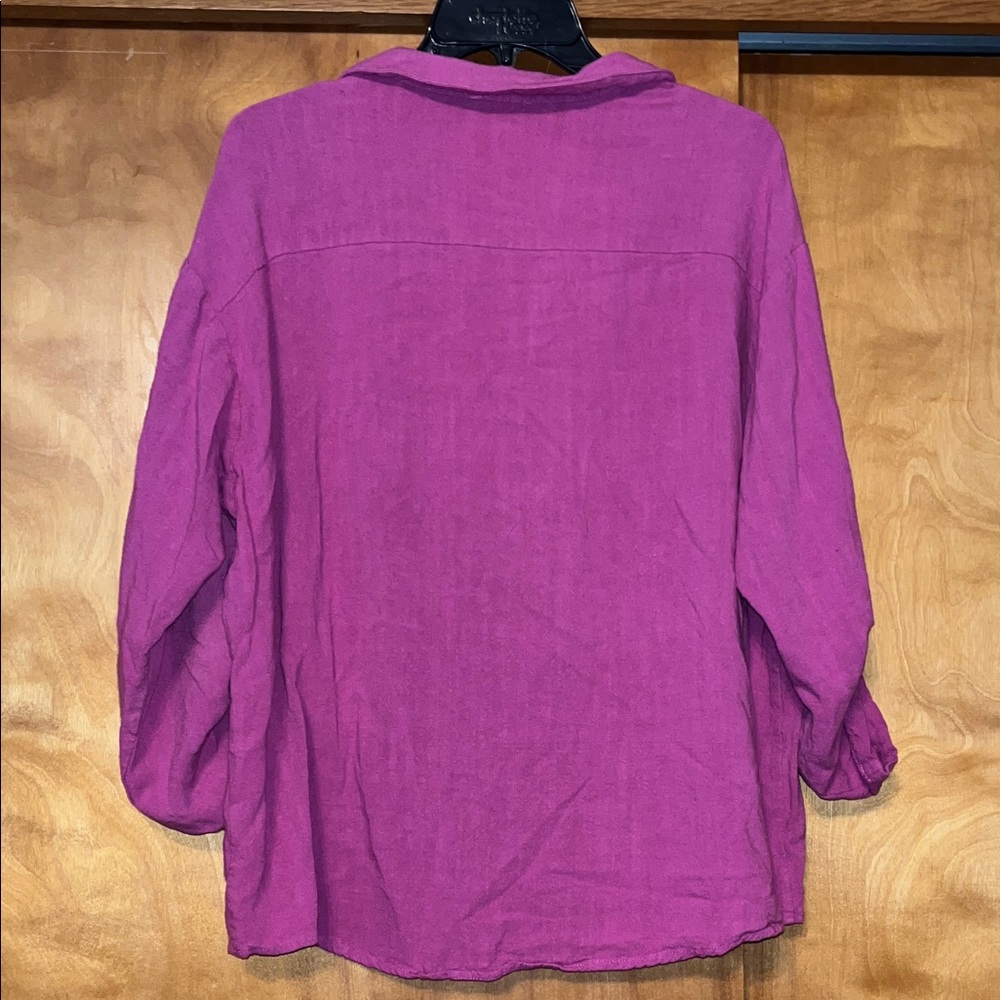 BiBi Women's Pink Button-Up Top - Picture 2 of 2